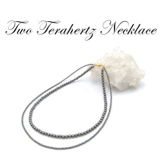 テラヘルツ2mm 2連ネックレス 最高級品質 健康ネックレス 人工鉱石