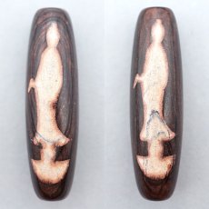画像2: 【一粒売り】 観音天珠 ジービーズ 約70mm チベット 瑪瑙 めのう メノウ 天然石 パワーストーン Dzi bead (2)