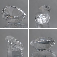 画像2: 【 国産天然石 】 山梨県産 水晶 ルース 4.8ct ペアーシェイプカット 【 一点もの 】 天然石 パワーストーン カラーストーン (2)