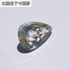 画像3: 【 一点もの 】 マルカジットインクォーツ ルース 12.80ct ブラジル産 marcasite マーカサイトインクォーツ 水晶 マルカジット 裸石 希少石 天然石 パワーストーン カラーストーン (3)