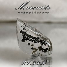 画像1: 【 一点もの 】 マルカジットインクォーツ ルース 21.55ct ブラジル産 marcasite マーカサイトインクォーツ 水晶 マルカジット 裸石 希少石 天然石 パワーストーン カラーストーン (1)