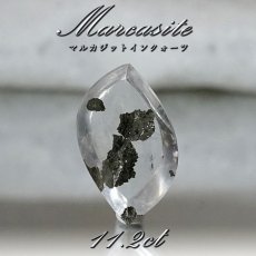 画像1: 【 一点もの 】 マルカジットインクォーツ ルース 11.20ct ブラジル産 marcasite マーカサイトインクォーツ 水晶 マルカジット 裸石 希少石 天然石 パワーストーン カラーストーン (1)