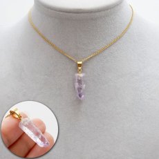 画像4: ベラクルスアメジスト ラフ 原石 ペンダントトップ メキシコ産 【 一点もの 】日本製 自社製 Vera Cruz Amethyst アメジスト パープル お守り 浄化 パワーストーン 天然石 カラーストーン (4)