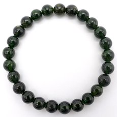 画像3: 【一点もの】クロムダイオプサイト 7mm ロシア産  ブレスレット Chrome Diopside ダイオプサイト ロシアンエメラルド 希少石 お守り 天然石 パワーストーン カラーストーン (3)