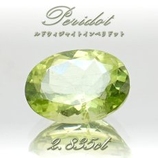 画像1: ルドウィジャイトインペリドット ルース 2.835ct オーバルカット パキスタン産 【 一点もの 】 ペリドット 8月誕生石 希少石 天然石 パワーストーン カラーストーン (1)