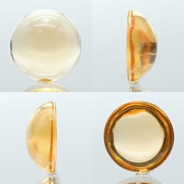 シトリン ルース ラウンド 3.0ct ブラジル産 Citrine 裸石 黄水晶 11月誕生石 半透明 透明 お守り 浄化 天然石 パワーストーン  カラーストーン