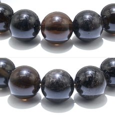 画像2: 山梨黒平黒水晶 草入り AAAランク ブレスレット 手磨き 12mm 山梨県産 黒水晶 Kurobera Quartz お守り 浄化 国産水晶 天然石 パワーストーン 日本銘石 カラーストーン (2)