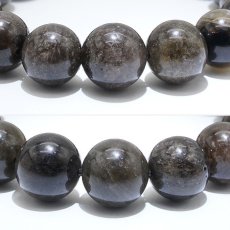 画像2: 山梨黒平黒水晶 草入り Aランク ブレスレット 手磨き 12mm 山梨県産 黒水晶 Kurobera Quartz お守り 浄化 国産水晶 天然石 パワーストーン 日本銘石 カラーストーン (2)