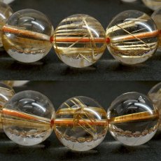 画像2: タイチンルチルクォーツ ブレスレット 約14mm ブラジル産 金針水晶 【一点もの】 ルチル Taichin rutile 天然石 パワーストーン カラーストーン (2)