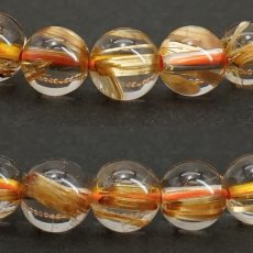 画像2: タイチンルチルクォーツ ブレスレット 約7.2mm ブラジル産 金針水晶 【一点もの】 ルチル taichinrutile 天然石 パワーストーン カラーストーン (2)