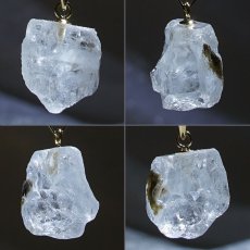 画像2: フェナカイト 5.0ct ペンダントトップ ロシア産 K18 ラフ 原石 【 一点もの 】 Phenakite 日本製 希少石 パワーストーン (2)