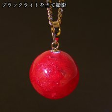 画像5: ルビー 13mm ペンダントトップ K18 ミャンマー産 突き刺し型 Ruby 7月誕生石 丸玉 ゴールド 日本製 自社製 天然石 パワーストーン (5)