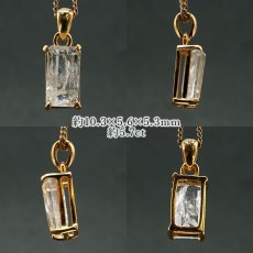 画像2: 【大決算SALE 30%OFF】 フェナカイト 5.7ct ペンダントトップ ロシア産 SV925 長方形 【 一点もの 】 Phenakite 日本製 希少石 フェナス石 ネックレス パワーストーン 浄化 (2)