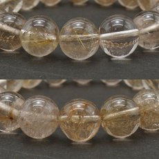 画像2: 山梨ゴールドルチルクォーツ 10.5mm ブレスレット 山梨県産 【 一点もの 】 Yamanashi Silver Rutile Quartz 日本銘石 パワーストーン 天然石 カラーストーン (2)