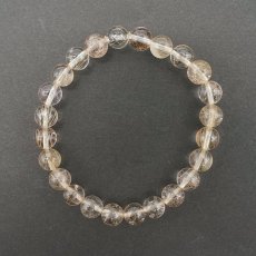 画像3: 山梨ゴールドルチルクォーツ 8mm ブレスレット 山梨県産 【 一点もの 】 Yamanashi Silver Rutile Quartz 日本銘石 パワーストーン 天然石 カラーストーン (3)