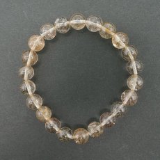 画像3: 山梨ゴールドルチルクォーツ 8.5mm ブレスレット 山梨県産 【 一点もの 】 Yamanashi Silver Rutile Quartz 日本銘石 パワーストーン 天然石 カラーストーン (3)