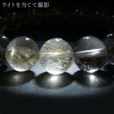 画像4: 山梨ゴールドルチルクォーツ 10.5mm ブレスレット 山梨県産 【 一点もの 】 Yamanashi Silver Rutile Quartz 日本銘石 パワーストーン 天然石 カラーストーン (4)