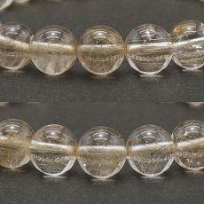 画像2: 山梨ゴールドルチルクォーツ 8mm ブレスレット 山梨県産 【 一点もの 】 Yamanashi Silver Rutile Quartz 日本銘石 パワーストーン 天然石 カラーストーン (2)