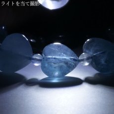 画像4: アクアマリン ブレスレット ハート ブラジル産 【 一点物 】 Aquamarine 緑柱石 藍柱石 藍玉 水色 浄化 お守り 天然石 パワーストーン カラーストーン (4)