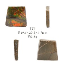 画像4: 【大決算SALE 30%OFF】 アンモライト ルース カナダ産 Ammolite 一点物  アンモナイト 化石 希少石 お守り 天然石 パワーストーン カラーストーン (4)