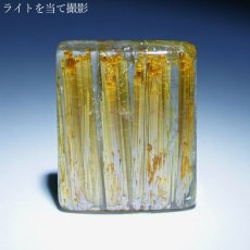 画像4: タイチンルチルクォーツ ルース スクエア 【 一点もの 】 金針水晶 titinrutil ブラジル産 ゴールドルチル 天然石 パワーストーン (4)