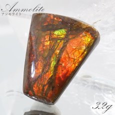 画像1: 【大決算SALE 30%OFF】 アンモライト ルース 3.2g カナダ産 Ammolite 一点物  アンモナイト 化石 希少石 お守り 天然石 パワーストーン カラーストーン (1)