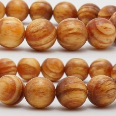 画像2: パワーズウッド 琥珀木 12mm ブレスレット 南米産 Amber Wood パワーズウッド 天然木　アンバー (2)