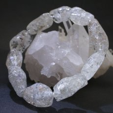 画像2: ハイアライトオパール タンブル ブレスレット 27.2g メキシコ産 Hyalite Opal 10月誕生石 オパール 天然石 パワーストーン カラーストーン (2)