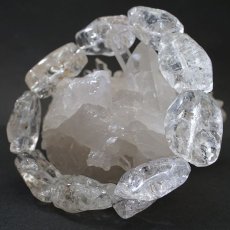 画像2: ハイアライトオパール タンブル ブレスレット 36.0g メキシコ産 Hyalite Opal 10月誕生石 オパール 天然石 パワーストーン カラーストーン (2)