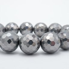 画像2: テラヘルツ鉱石ブレスレット ミラーカット16mm テラヘルツブレスレット テラヘルツ ブレスレットTerahertz jewelry 健康 天然石 パワーストーン (2)