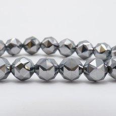 画像2: テラヘルツ鉱石ブレスレット スターカット10mm テラヘルツブレスレット テラヘルツ ブレスレットTerahertz jewelry 健康 天然石 パワーストーン (2)