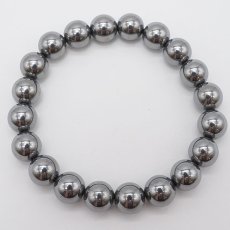 画像3: テラヘルツ鉱石ブレスレット ラウンド 10mm テラヘルツブレスレット テラヘルツ ブレスレットTerahertz jewelry 健康 天然石 パワーストーン (3)