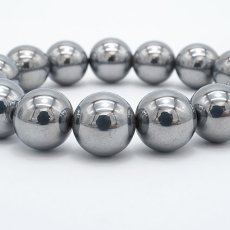 画像2: テラヘルツ鉱石ブレスレット ラウンドト14mm テラヘルツブレスレット テラヘルツ ブレスレットTerahertz jewelry 健康 天然石 パワーストーン (2)