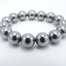 画像4: テラヘルツ鉱石ブレスレット ラウンドト14mm テラヘルツブレスレット テラヘルツ ブレスレットTerahertz jewelry 健康 天然石 パワーストーン (4)