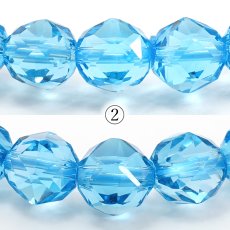 画像4: ブルートパーズ 約6mm スターカット ブレスレット ブラジル産 【一点物】 Blue topaz 天然石 パワーストーン カラーストーン (4)