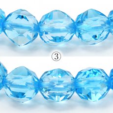 画像6: ブルートパーズ 約6mm スターカット ブレスレット ブラジル産 【一点物】 Blue topaz 天然石 パワーストーン カラーストーン (6)