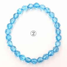 画像5: ブルートパーズ 約6mm スターカット ブレスレット ブラジル産 【一点物】 Blue topaz 天然石 パワーストーン カラーストーン (5)