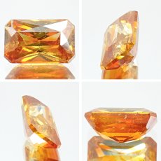 画像2: スファレライト バイカラー 2.10ct ルース 長方形カット スペイン産 【一点もの】 Sphalerite 天然石 パワーストーン カラーストーン (2)