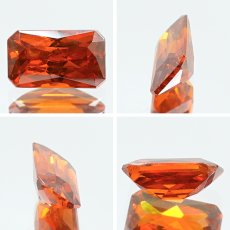 画像2: スファレライト オレンジ 1.45ct ルース 長方形カット スペイン産 【一点もの】 Sphalerite 天然石 パワーストーン カラーストーン (2)