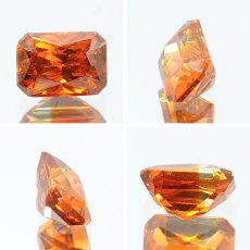 画像2: スファレライト バイカラー 0.55ct ルース 長方形カット スペイン産 【一点もの】 Sphalerite 天然石 パワーストーン カラーストーン (2)