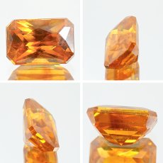 画像2: スファレライト バイカラー 2.30ct ルース 長方形カット スペイン産 【一点もの】 Sphalerite 天然石 パワーストーン カラーストーン (2)