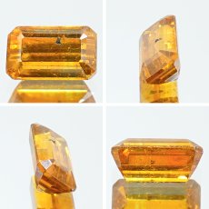 画像2: スファレライト イエロー 1.15ct ルース 長方形カット スペイン産 【一点もの】 Sphalerite 天然石 パワーストーン カラーストーン (2)