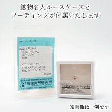 画像4: パパラチャサファイア 0.150ct ルース ペアシェイプ スリランカ産 【一点もの】Padparadscha Sapphire サファイア 天然石 パワーストーン カラーストーン (4)