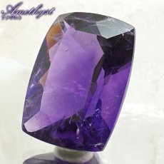 画像1: ウルグアイアメジスト ルース スクエア ウルグアイ産 【 一点物 】 Amethyst 裸石 2月誕生石 紫水晶 お守り 浄化 天然石 パワーストーン カラーストーン (1)