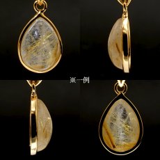 画像2: ルチルクォーツ SV925 ペンダントトップ ブラジル産 Rutile Quartz ドロップ ルチル 覆輪 フクリン お守り 浄化 天然石 パワーストーン カラーストーン (2)