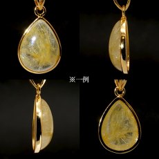 画像2: ルチルクォーツ SV925 ペンダントトップ ブラジル産 Rutile Quartz ドロップ ルチル 覆輪 フクリン お守り 浄化 天然石 パワーストーン カラーストーン (2)