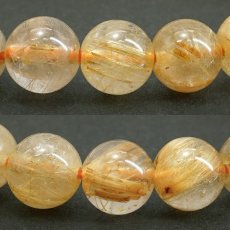 画像2: ゴールドルチルクォーツ ブレスレット 約9-10mm ブラジル産 金針水晶 ルチル Gold rutile 天然石 パワーストーン カラーストーン (2)