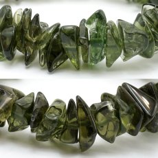 画像2: モルダバイト さざれ ブレスレット チェコ産 【一点もの】 Moldavite 天然ガラス モルダヴ石 パワーストーン カラーストーン (2)