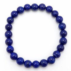 画像3: ラピスラズリ 8mm ブレスレット 高品質 アフガニスタン産 【一点もの】 Lapislazuli 9月 12月 誕生石 お守り 浄化 天然石 パワーストーン カラーストーン (3)