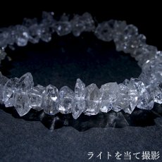 画像4: ダイヤモンドクォーツ ブレスレット パキスタン産 アジャスター付き 原石 ハーキマー 水晶 天然石 パワーストーン カラーストーン (4)